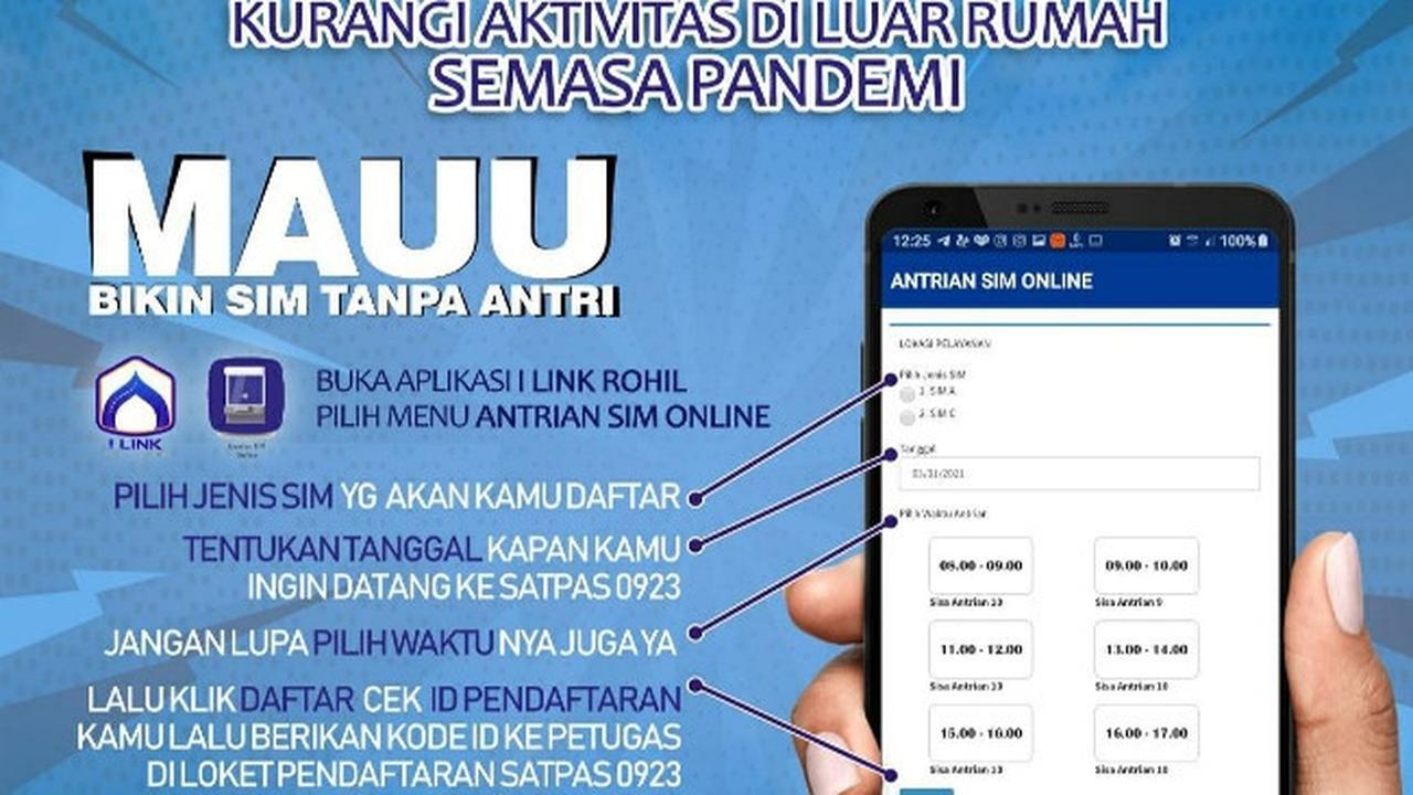 Aplikasi I-Link menjadi terobosan Polres Rokan Hilir dalam pelayanan SIM. (Liputan6.com/M Syukur)