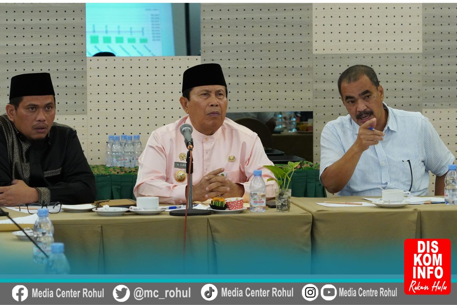 Bupati Sukiman saat mengikuti Rakor dengan Mendagri