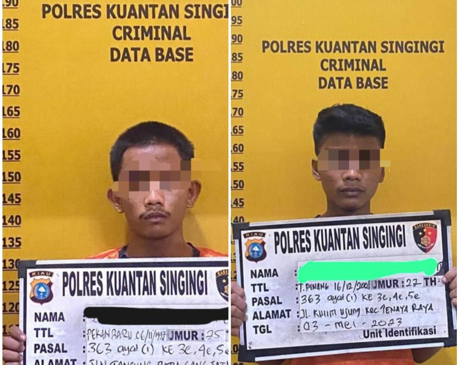 AP dan DS, terduga pelaku pencurian sarang burung walet
