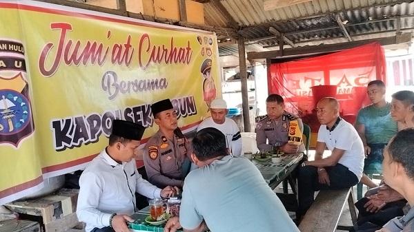 Plh Kapolsek Kabun Iptu Nanang tanggapi Curhatan masyarakat