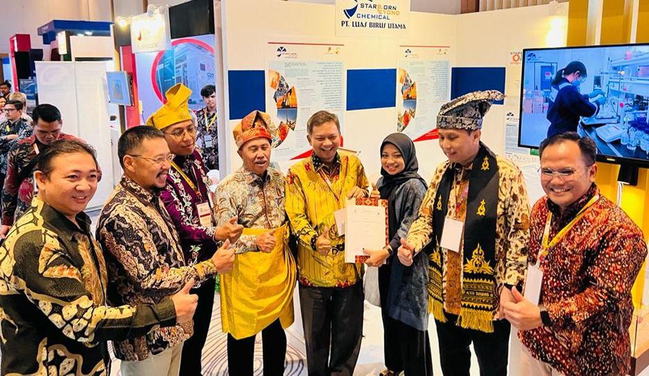 Penandatanganan kontrak Jasa sewa ESOR antara PT SPR Langgak dengan PT Luas Birus