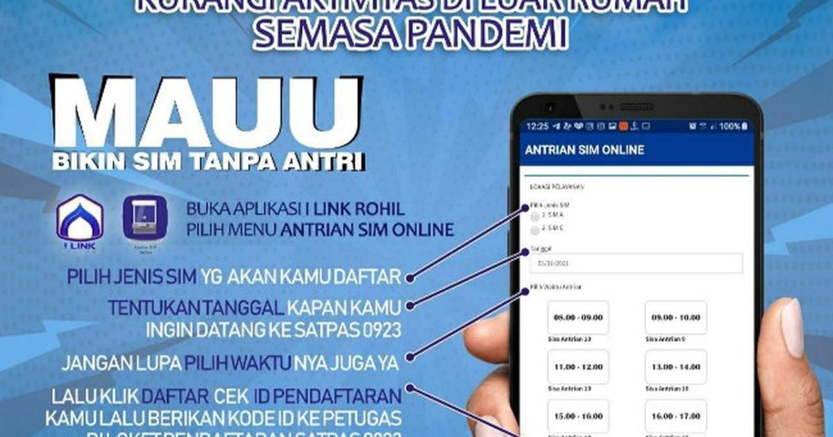 Aplikasi I-Link menjadi terobosan Polres Rokan Hilir dalam pelayanan SIM. (Liputan6.com/M Syukur)
