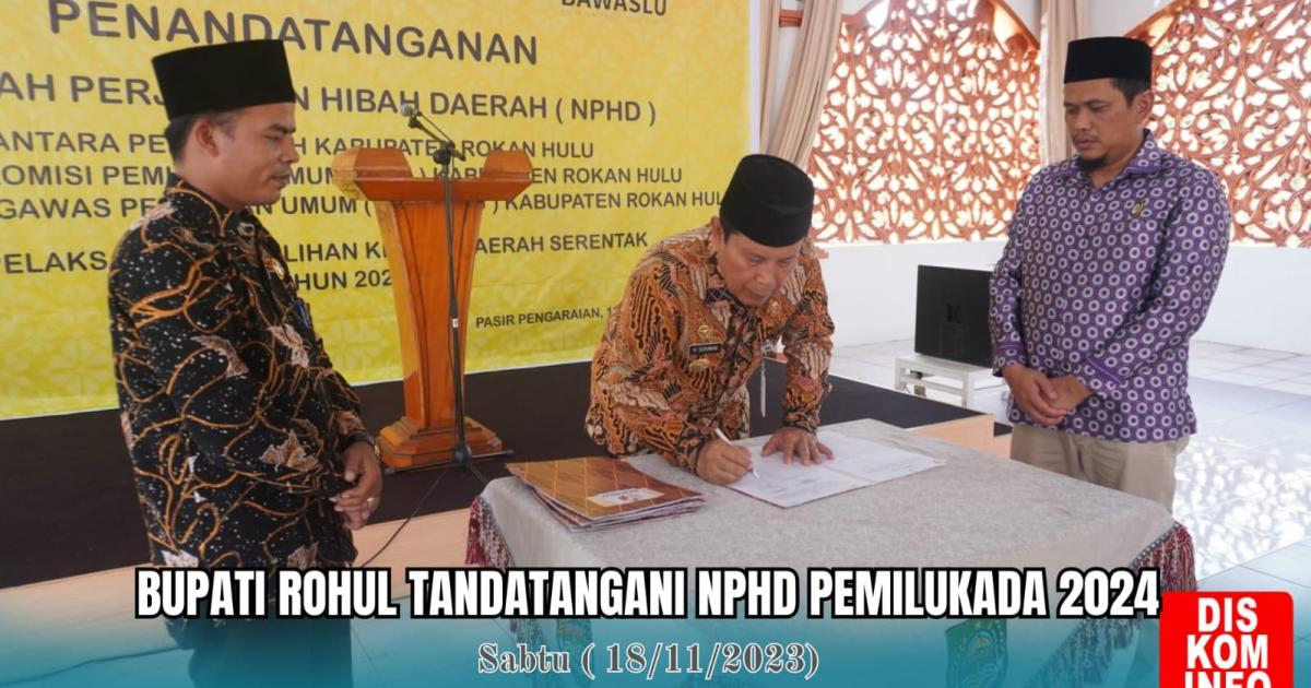 Disaksikan KPU dan Bawaslu, Bupati Sukiman tandatangani NPHD Pilkada 2024