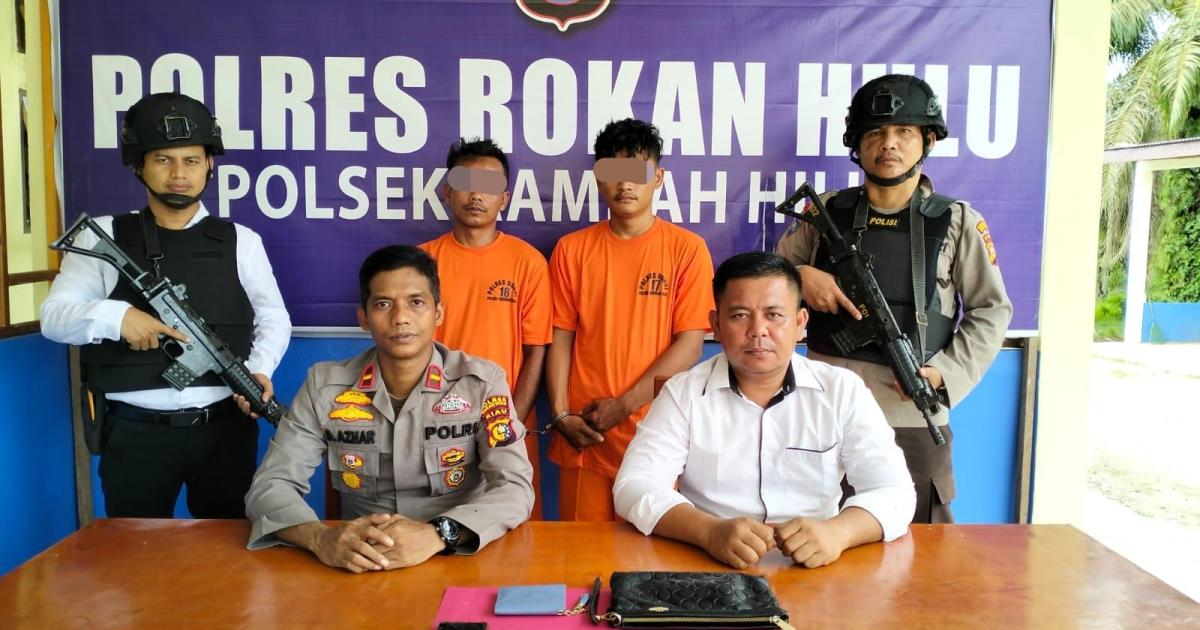 Dua Jambret ditahan di Mapolsek Rambah Hilir