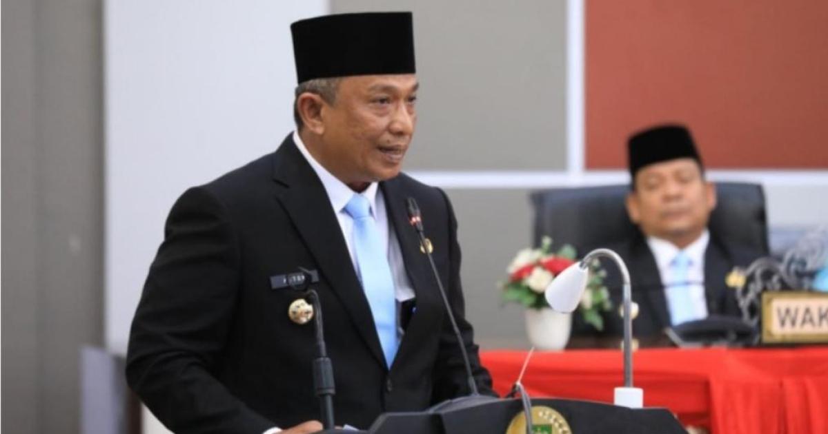 Bupati Rohul Anton menyampaikan pidato perdana 