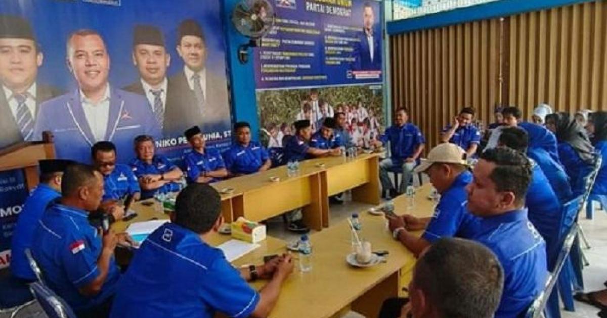 Kelmi Amri saat memberi arahan kepada seluruh kader Demokrat Rohul