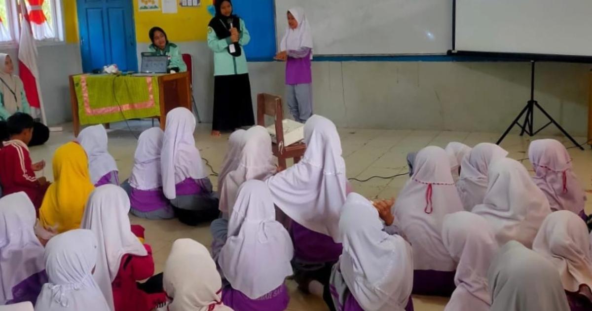 Siswa-siswi SD Negeri 006 Rambah Samo antusias mengikuti kegiatan