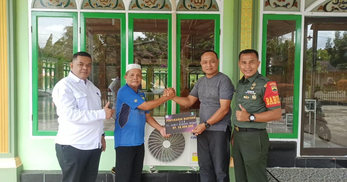 CDO PT. SAI Ilka Iskandar Serahkan bantuan AC kepada Pengurus Masjid