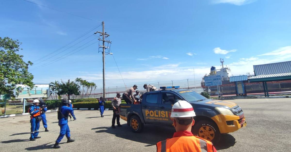 Latihan PHR bersama Polri hingga KSOP dalam rangkaian Joint Exercise di Dumai Terminal