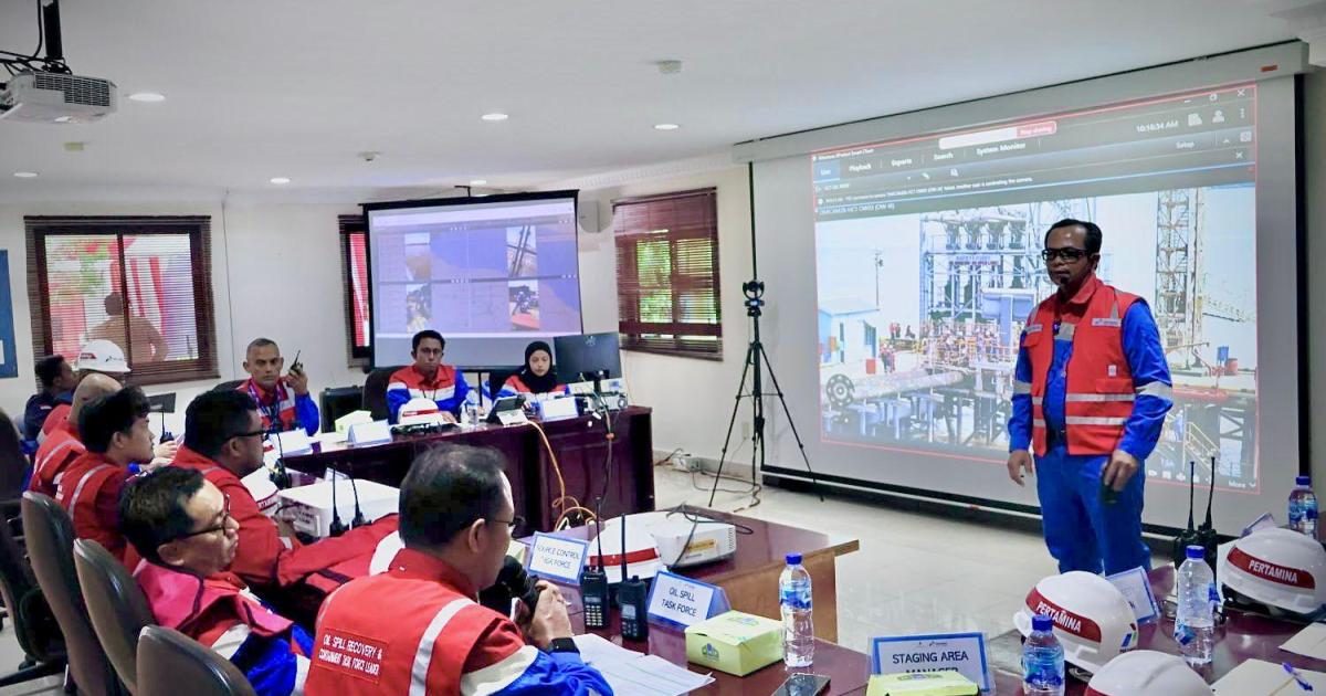 Latihan gabungan keadaan darurat operasi migas di fasilitas pelabuhan WK Rokan