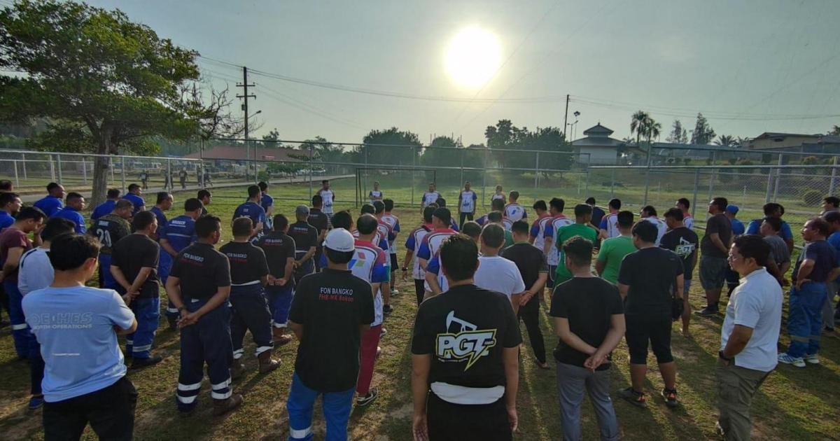 AKHLAK North Arena yang merupakan pusat olahraga yang diresmikan pimpinan PT PHR untuk para pekerja dan mitra kerja di Bangko Camp, Rokan Hilir.